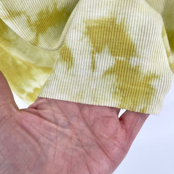 Enza Costa REVOLVE Tie Dye Tank Dress Bodycon Silhouette NEW Size M Yellow White - Picture 3 of 9